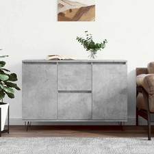 Credenza Grigio Cemento 101,5x35x70 cm in Legno Multistrato vidaXL