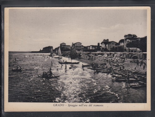 Cartolina grado spiaggia - cartolina,