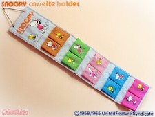 ? Vintage 1980 PEANUTS SNOOPY Porta Musicassette collezione Cassette organizer