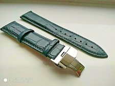 Cinturino in vera pelle blu