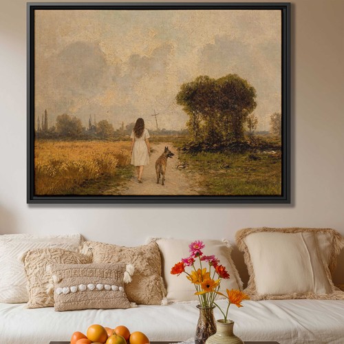 Quadro olio cane belga