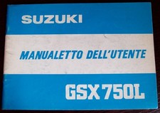 Suzuki GSX750L 1980, manuale