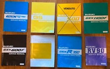 7 Manuali Service Manual Flat SUZUKI GSX1100F GSX600F GSXR750 GS450 RV90