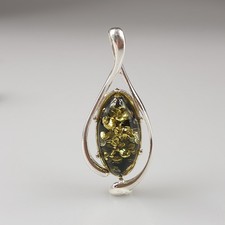 925 collana ciondolo verde