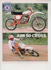 PUBBLICITA'  TEST-MOTO AIM 50 CROSS 1978-VINTAGE MX MOTOCROSS EPOCA