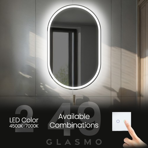 Specchio bagno illuminato con