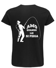T-shirt AMO QUANDO LEI SI PIEGA simpatica SPIRITOSA  regalo Scherzo compleanno