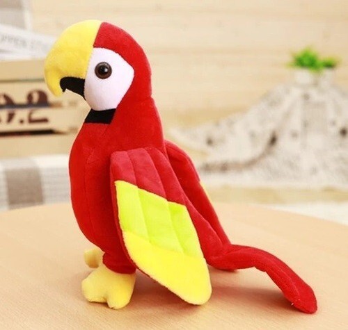 Peluche pappagallo rosso