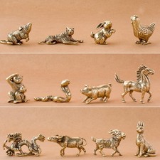 12 Statuette in Ottone Dello