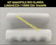 Coppia Manopole Manubrio Bici Graziella  Olanda Sport Epoca  R  BIANCO vintage 