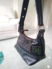 Solo Soprani Borsa donna bag borsetta nera ecopelle donna ragazza vintage 25x14