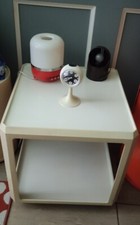 Carrello in ABS bianco attribuito ad  Alberto Rosselli per Kartell, anni ’60.