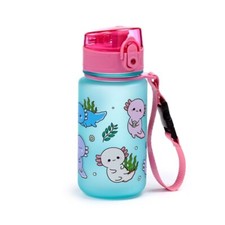 Borraccia infrangibile bambini dolci Axolotl 350ml con cinturino clip BPA free