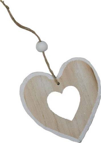 Cuore legno appendere - cuore,