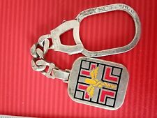 Portachiavi Ordine dei Farmacisti in Arg. 925 - Caduceo smalti giallo e rosso  