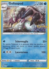 CARTA POKEMON GO - GOLISOPOD - 026/078 - PS 130 - HOLO - RARA - IN ITALIANO