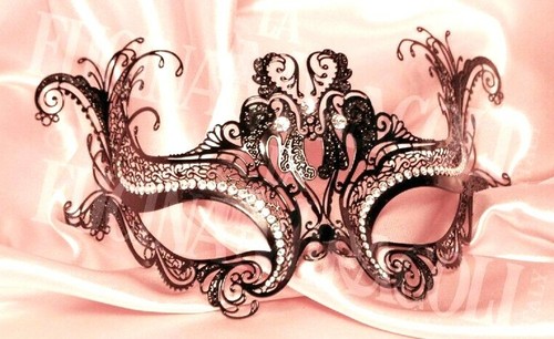 Maschera veneziana metallo - maschera,