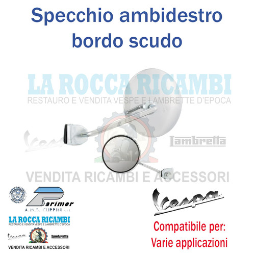 Specchio cromato rotondo per - specchio,