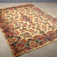 Tappeto Kerman Antico Cotone Nodo Grosso Fatto a Mano 274 x 186 cm Originale