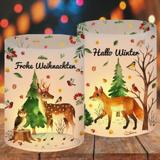 12 Lanterna Decorativa per La Tavola Di Natale, Lanterne Natalizie, Portacandele