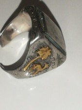 Anello, Ring,  argento e In Oro La Palma E Cammello vintage antico