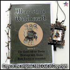 Antique Book Magic Occult Esoteric Witchcraft Grimoire Lucifer Satanicism Magick