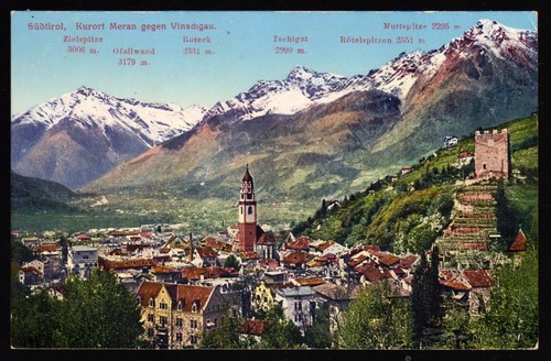 Merano bolzano cartolina - cartolina, fp