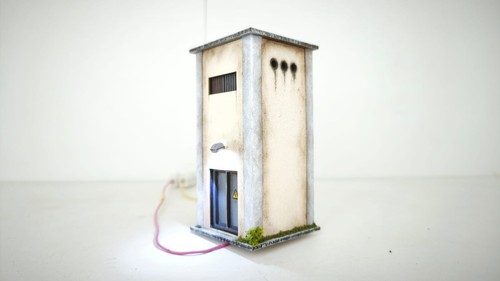 Edificio scala cabina - 1/87,