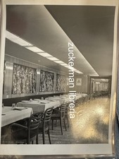 foto interno nave ship LAZIO anni 50 sala da pranzo classe turistica Tirrenia