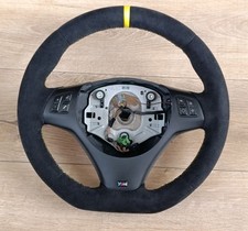 Volante BMW E92 M3 E90 E91 E93 E81 E82 E87 E88 M FONDO PIATTO Alcantara
