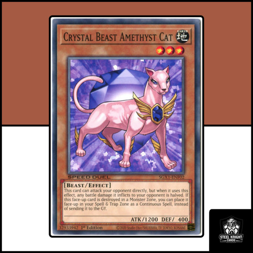 Crystal beast amethyst cat - crystal,