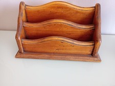 Antico portalettere in legno porta posta portadocumenti da scrivania