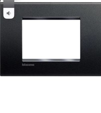 BTicino Livinglight LNA4803AR Placca 3 Moduli - NERA originale NUOVA