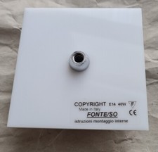 ROSONE BIANCO E ACCIAIO LUCIDO MODERNO PER SOSPENSIONE LAMPADARIO A CAVO