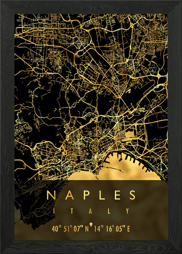 Mappa napoli italia poster - mappa,