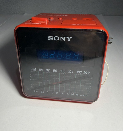 Radio orologio rossa - am/fm,