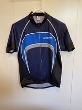Maglia BERGAMO MB Cycle TG. Med Poliestere BIKE Bicicletta Blu Grigio Bianco
