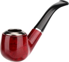 Pipa Meerschaum custodia tabacco da fumo intagliato blocco a mano pipe pipe vintage nuova.