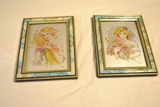 2 Quadretti Su Foglio Argento Donna BERGER 23X17