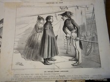 LITHO CARICATURA MARINA NAVE