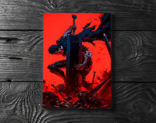 Poster berserk guts anime - poster,