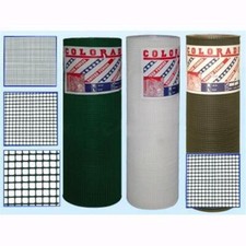 Rete In Pvc Mod. Colorado Maglia 5x5 Mm Colore Bianco 50mt H.100cm