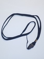 Black neck lanyard badge - black,
