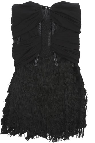 Dsquared2 mini abito seta nero - mini,