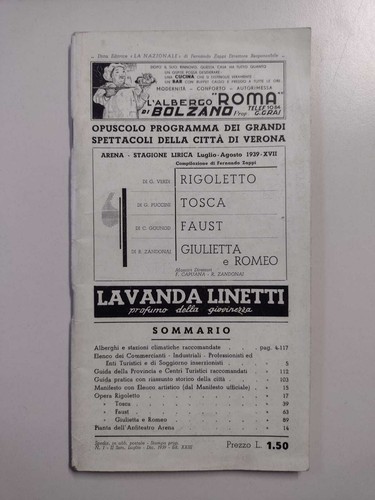 Opuscolo programma dei grandi