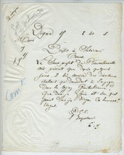 Guerre 1870-71. Dépêche général de Loverdo (Digne) à Gambetta (Tours). Garibaldi