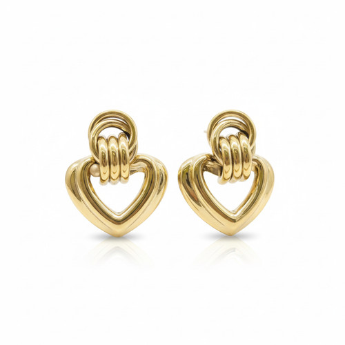 Orecchini donna cuore oro - orecchini,