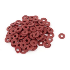 100Pcs fibra scheda madre rondelle isolante Rosso 3 x 8 x 1 mm