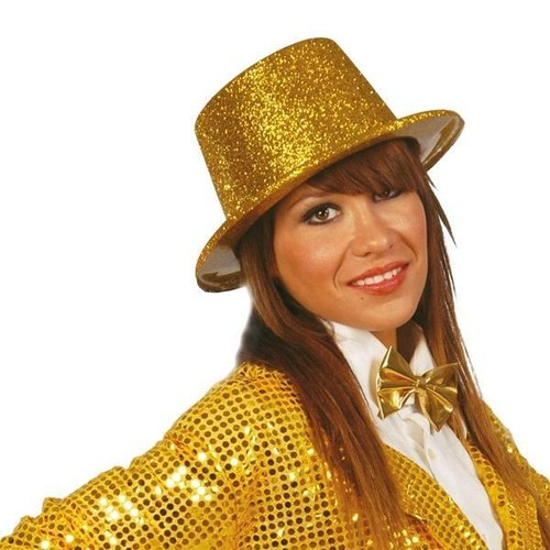 Cappello cilindro oro - cappello,