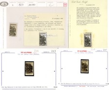 1946 AVVENTO REPUBBLICA lotto varietà 1 lira doppia stampa cert  A Diena Bolaffi